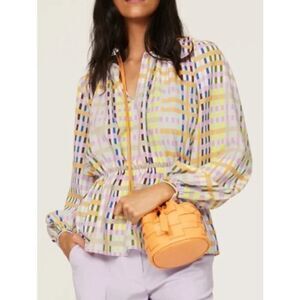 Stine Goya Karin Plaid Blouse Sz. M